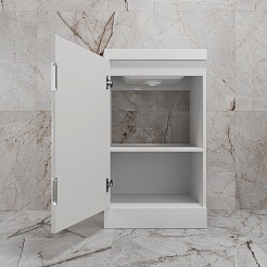 Style Line Тумба с раковиной Моно 50 белый софт – фотография-5